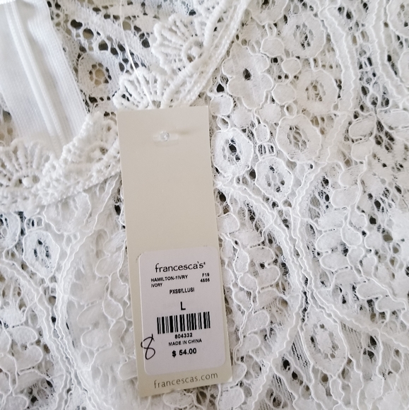 Francesca's | NWT Ivory Lace Midi Dress - Picture 7 of 10